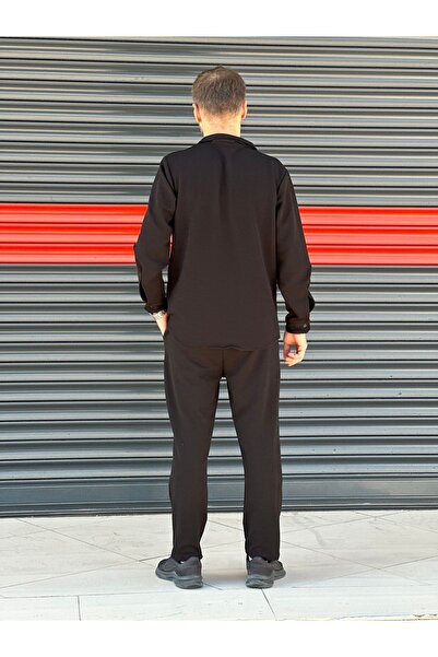 dwnwear Unisex Women'S-Men's Long Sleeve Shirt and Sweatpants Set - Premium Lycra Crepe Fabric