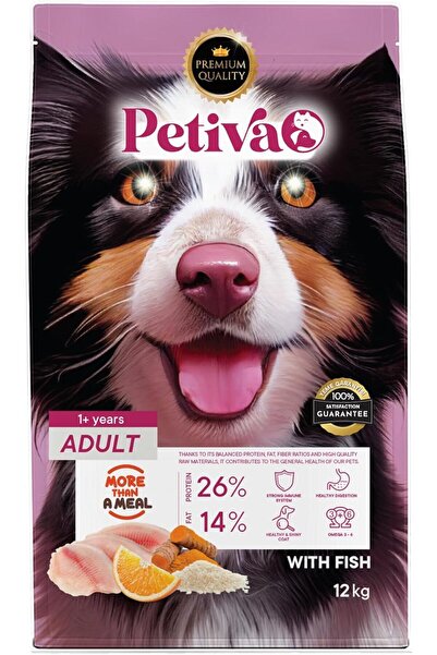 Petiva Yetişkin Köpekler Için Balık Etli Kuru Köpek Maması (12 KG, BALIK)