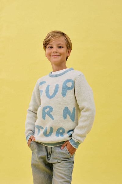 Nisrakids Boy's Text Printed Boy's Knitwear Sweater