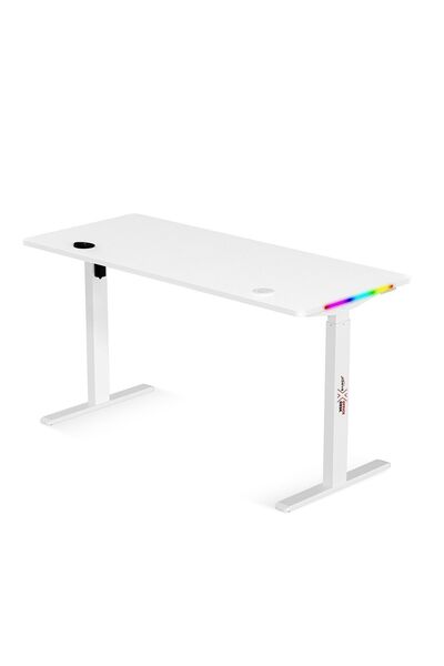 XDrive Rüzgar Yükseklik Ayarlı Rgb Oyuncu & Çalışma Masası Beyaz ( 140x60 )