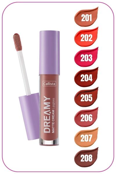 Callista Dreamy Matte Cream Lipgloss Mat Görünümlü Dudak Parlatıcısı - 205 Big Ego - Kahverengi