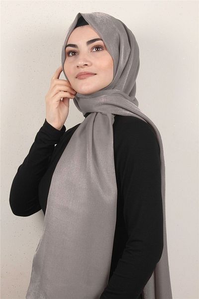 PİRAMİT 4000-58 Model Amber Glitter Ash Shawl
