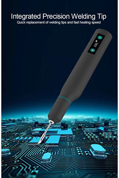 UralTeknik Quick Ts1 Şarjlı Akıllı Taşınabilir Lcd Ekranlı Hassas Havya Standlı Lehim Makinesi