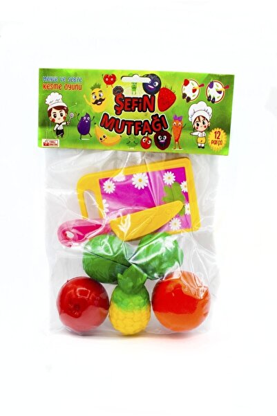 Mobilecarsi مجموعة ألعاب مطبخ الشيف المكونة من 12 قطعة من الفواكه والخضروات