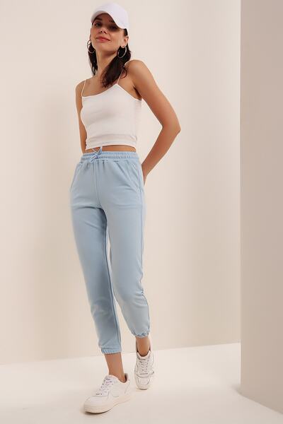 HAKKE Kadın Bebe Mavisi Cepli Eşofman Altı