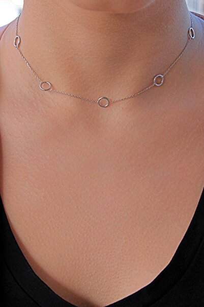 Argentum Concept 925 Ayar Gümüş Halkalı Tasma Model Kolye - N116901