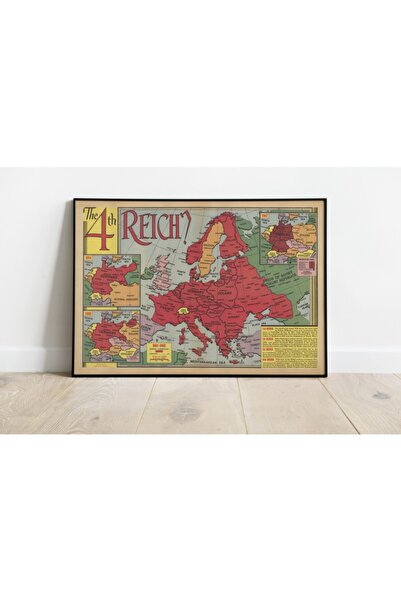 Pegziz Almanya Haritası Sanatsal Duvar Dekorasyon Poster 60x90cm.