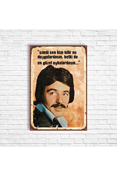TRENDPOSTER Ferdi Tayfur Retro Ahşap Poster