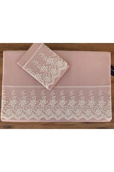 Çeyiz Bahçesi Cruella French Laced Powder Double Duvet Cover Set