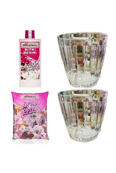 gül çiçek sarayı Orkide Çiçek Açtırma Set. Hava Delikli Orkide Saksısı 1,5lt,...