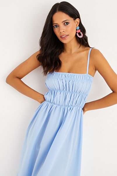 Cool & Sexy Kleid - Blau - A-Linie