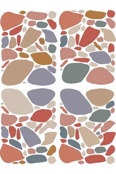 ENGINPRINT Stone Age Wall Sticker Set 128 Pieces