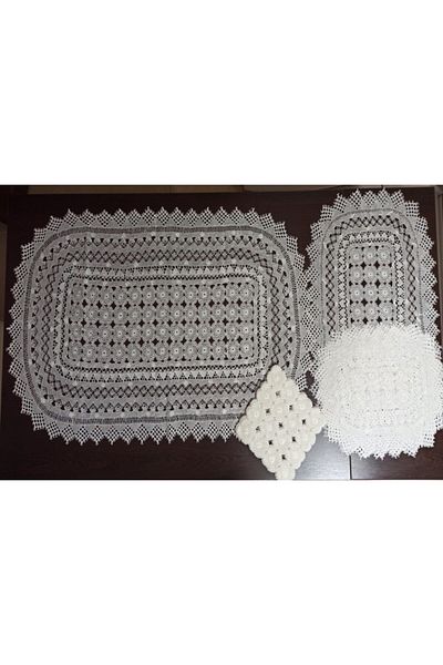 Anchor 17 Pieces Lace Needle Embroidery - Handcrafted Flies Lounge Set with Anchor String 1St Model