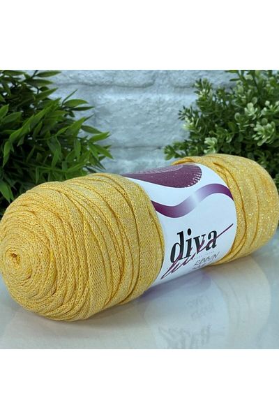 Diva İplik Diva Line Diva Ribbon Glitter 2123sdf Yellow