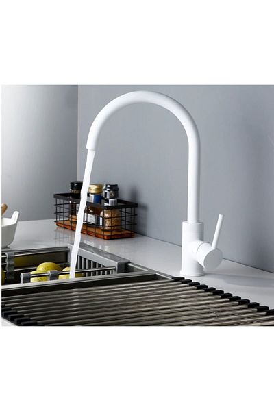 Sardıcı White Faucet for Kitchen Sink