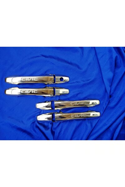Genel Markalar Honda Civic Krom Kapı Kolu 4 Kapı 2007-2012 ( Cıvıc Yazılı ) L...