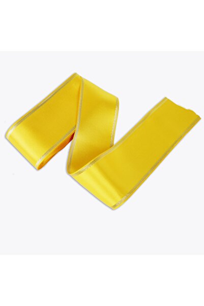 Nazarone شريط لامع من الساتان الأصفر - 6 سم - 10 متر (412)