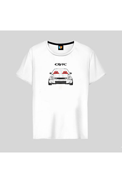 GALASHOP Honda Civic Ek9 Beyaz Erkek Tişört T-shirt1