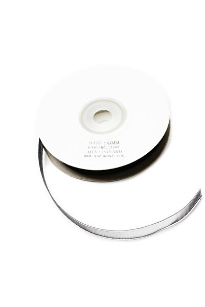 Nazarone شريط أورجانزا 6 مم - 23 متر أسود (1812)