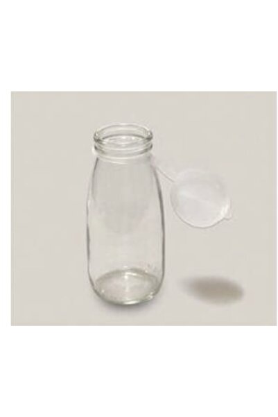 PAŞABAHÇE CAM 12 Pieces 250 Cc Buttermilk Bottle with Original Lid