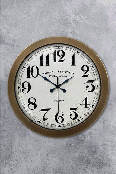 Kasva Concept Gift 36 cm Antique Metal Regent Street Wall Clock