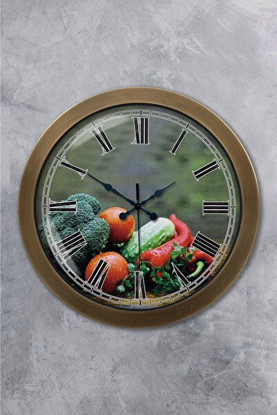 Kasva Concept هدية ساعة حائط مطبخ معدنية عتيقة مقاس 36 سم