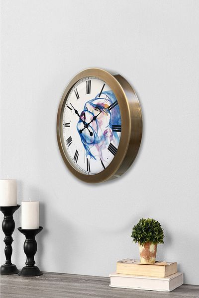 Kasva Concept 36 cm Tumbled Metal Modern Art Wall Clock