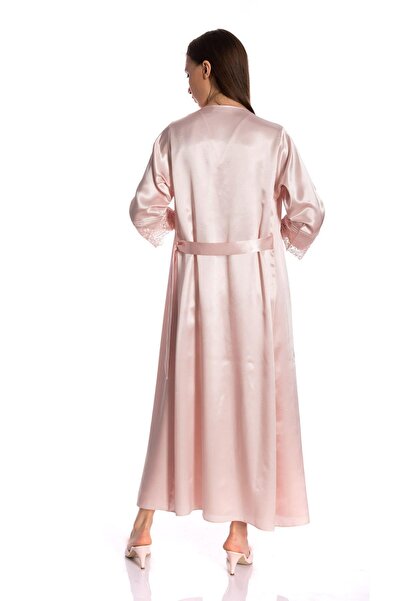 Espuar 295 Yüksek Kaliteli Saten Dantel Gecelik Ve Sabahlık Takım