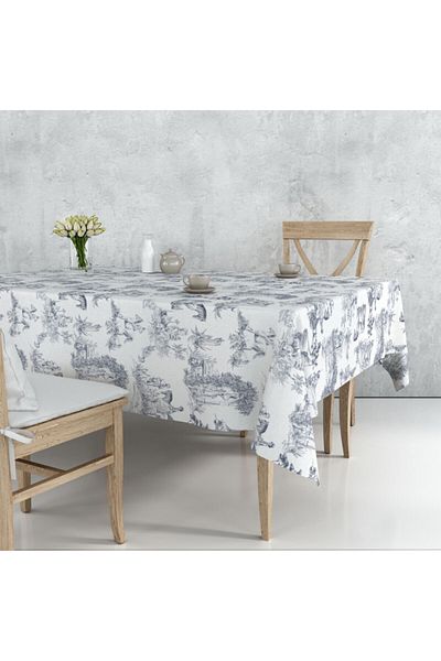 Pilloveland Fata De Masa Albastru Marin Country Model 140*180 Cm