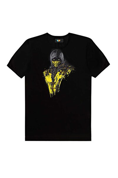 GALASHOP Mortal Combat Scorpion Siyah Erkek Tişört1
