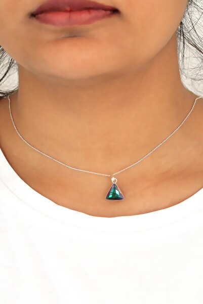 Midyat Nurtaş Gümüş Mistik Topaz Kadın Gümüş Kolye