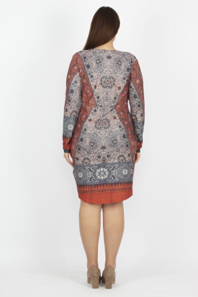 Şans Γυναικείο φόρεμα 65n27084 με περιτύλιγμα γιακά με περιτύλιγμα γυναικείο