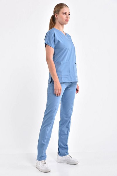 Owlet Medikal Set uniformă chirurgicală albastru deschis din Lycra