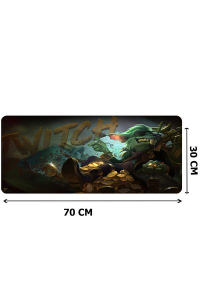 FİTGAME 70x30 XL Twitch 3 мм гумена подложка за мишка с неплъзгаща се основа