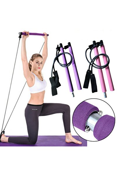 Leyaton Pilates Çubuğu, Direnç Bandı Çubuğu, Pilates Çubuğu Yoga
