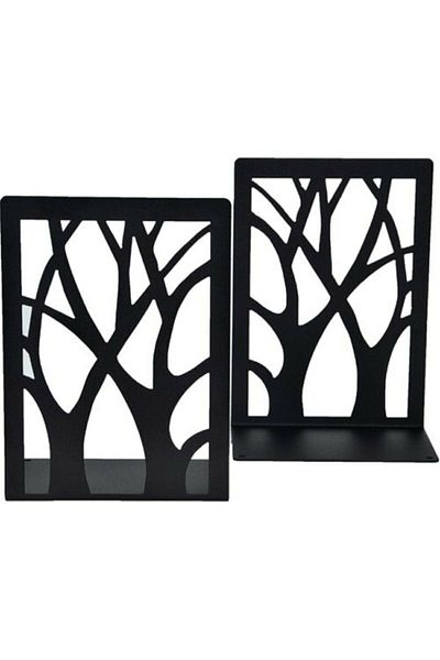 softclass Tree Patterned Book Support - Book Holder - Home and Office Decorative Accessory (Set of 2)
