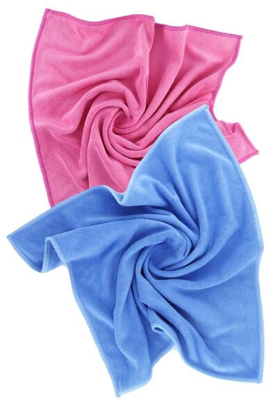 SİLVER HOME قطعة قماش تنظيف عالمية من الألياف الدقيقة مقاس 40 × 40 سم - أزرق/...