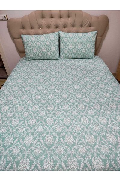 Süper's King Size Ranforce Woven Elastic Sheet Set Green