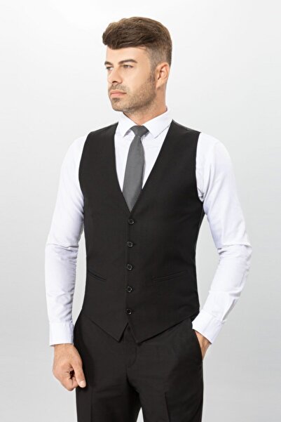 BELFOR Slimfit Düz Yelekli Takım Elbise