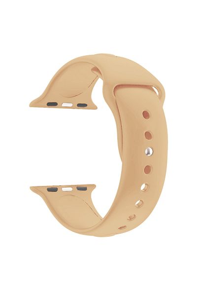 Markacase حبل سيليكون مقاس صغير 44 ملم لساعة Apple Watch Se (54 لونًا) بني فاتح
