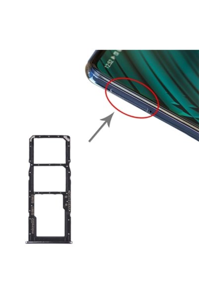 Ally Mobile Samsung Galaxy A51 Sm-A51 Compatible Sim Memory Card Cover Holder Black