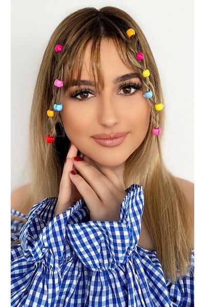 MAC&MOS Colored Hair Braiding Beads 12 Pieces