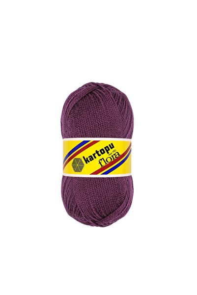Kartopu Flora | Patik El Örgü Ipi | Renk Kodu: K729 Koyu Mor