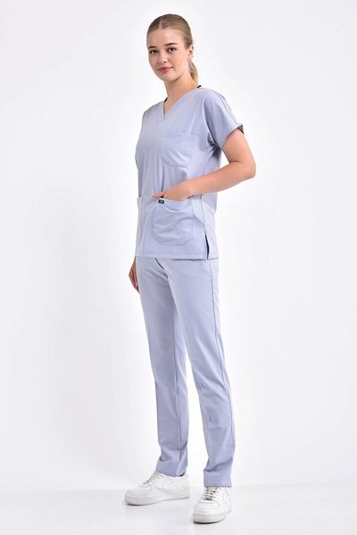 Owlet Medikal Light Lavender Lycra Surgical Doctor Uniform Set