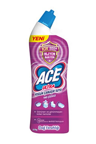 ACE Ultra Yoğun Çamaşır Suyu Yağ Çözücü Dağ Ferahlığı 810 ml Etkili Hijyen Bariyeri