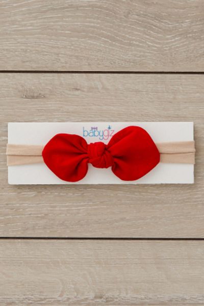 Babygiz Handmade Soft Style Thin Tied 100% Natural Cotton Combed Cotton Baby Kids Girls Bandana Red