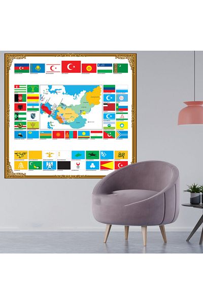 TutturX أعلام الدولة التركية والمناطق التي يعيش فيها الأتراك