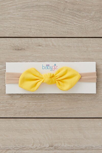 Babygiz باندانا مصنوعة يدويًا بتصميم ناعم ورقيق ومربوط من القطن الطبيعي بنسبة 100% من القطن الممشط للأطفال والبنات باللون الأصفر