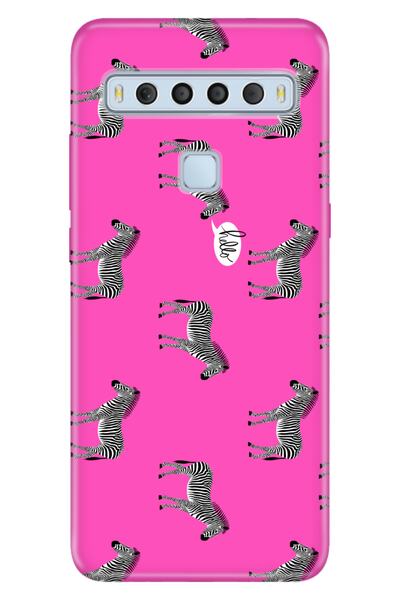 TCL 10l Uyumlu Kılıf Pure Modern Desenli Silikon Zebra Cool
