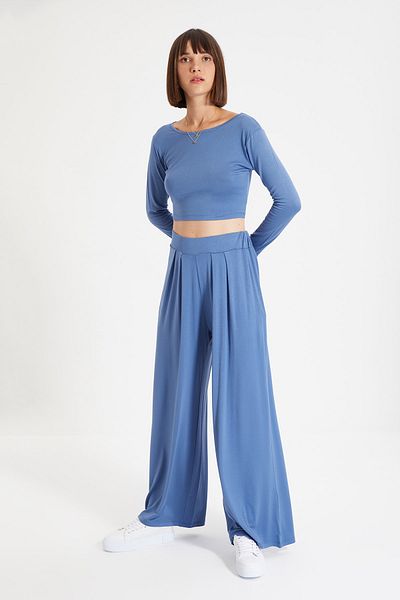 Trendyol Collection Pyjama - Dunkelblau - Unifarben